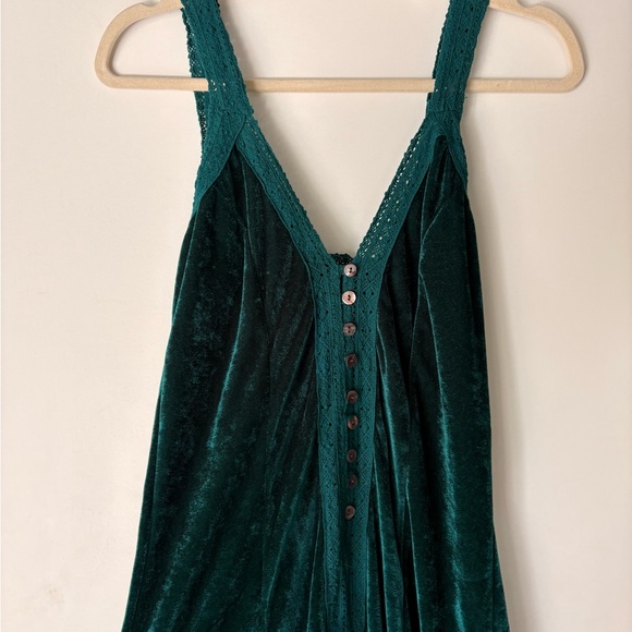 Tree of Life Teal Velvet Sleeveless Dress - Picture 9 of 10